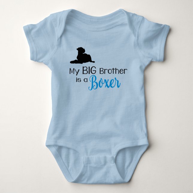 My Big Brother is a  Boxer Dog Baby Bodysuit (Front)