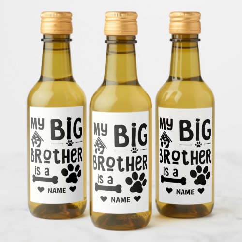 My Big Brother is a Dog Wine Label