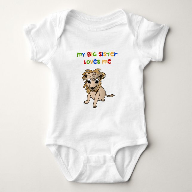 My Big Sister Loves Me Baby Bodysuit (Front)