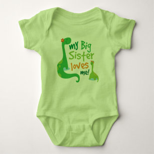 My Big Sister Loves Me Dinosaur T-shirt Baby Bodysuit
