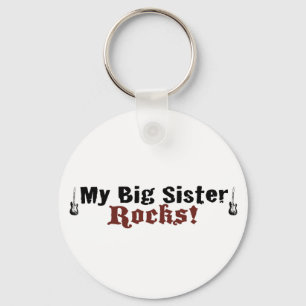 My Big Sister Rocks Keychain