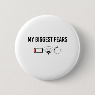My Biggest Fears Programmer Shirt Program Icon Button