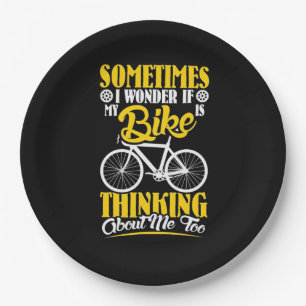 My Bike Thinking About Me Paper Plates