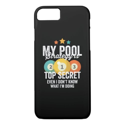 My Billiard Strategy Is Top Secret Even I Dont Kno iPhone 87 Case