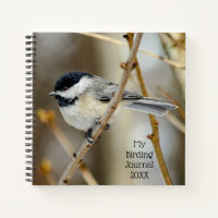 My Birding Journal Chickadee Spiral Notebook