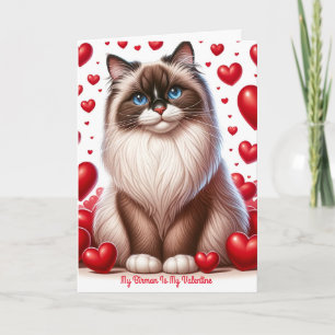 My Birman Cat Is My Valentine Holiday Card