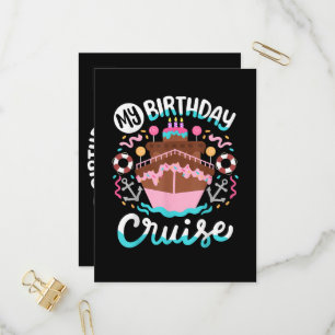 My Birthday Cruise Vacation Cruising Trip Invitation Postcard