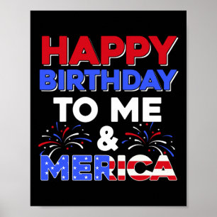 My Birthday July 4th American Independence Day Gif Poster