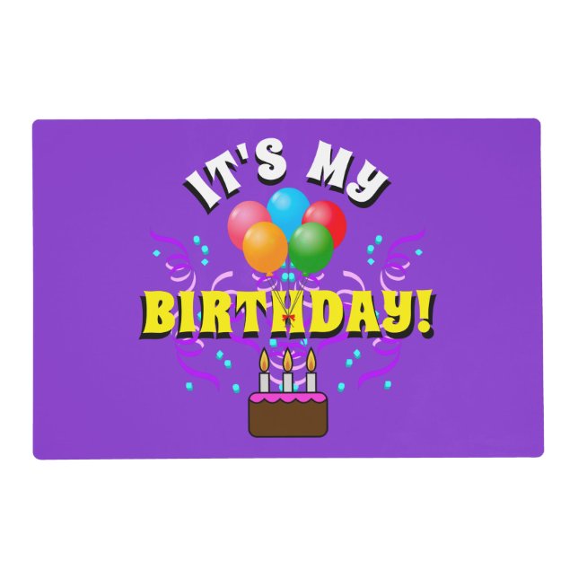 My Birthday Placemat (Front)