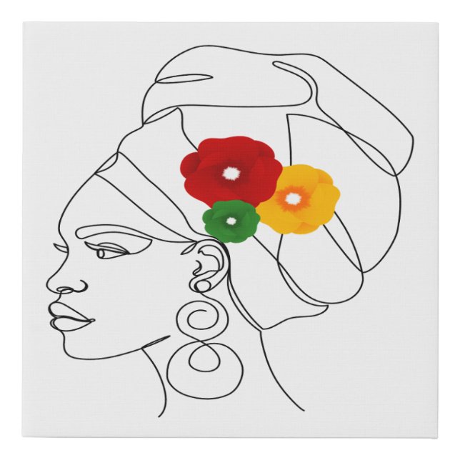 My Black Is Beautiful Faux Canvas Print (Front)