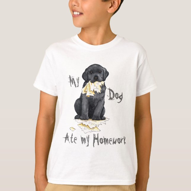 My Black Lab Ate My Homework T-Shirt (Front)