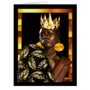 My Black Queen: Afrocentric Glam Party Cards
