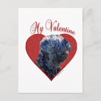 My Black Russian Terrier Valentine Holiday Postcard