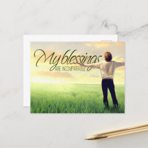 "My blessings" Motivation Affirmation Postcard