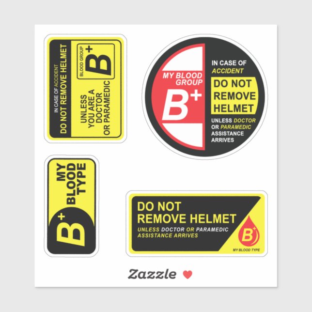 My Blood Type B Plus Stickers Pack (Sheet)