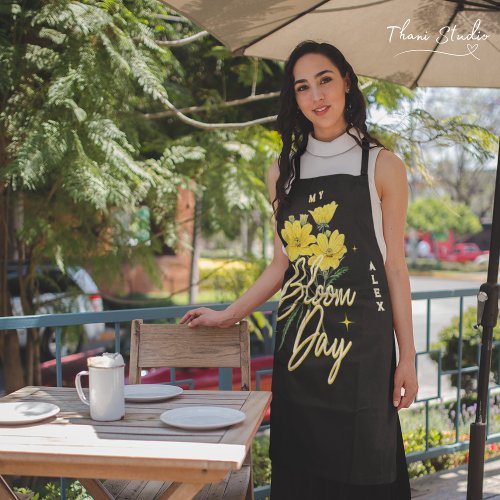 My Bloom Day Personalized Name Woman Inspirational Apron