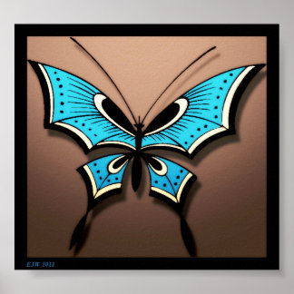 My Blue Butterfly Poster