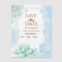 My Blue Sweetheart Wedding Magnetic Card