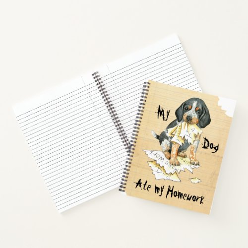 My Bluetick Coonhound Ate My Homework Notebook