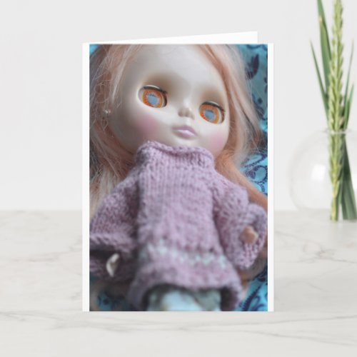 My Blythe Doll and sweater Card