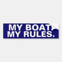 Boats Don't Run On Thanks - Funny Boat Sticker