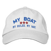 My Boat. My Rules - funny boating Embroidered Baseball Cap