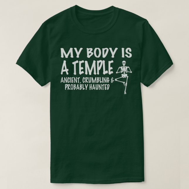 My Body Is A Temple Ancient, Crumbling & Probably  T-Shirt (Design Front)