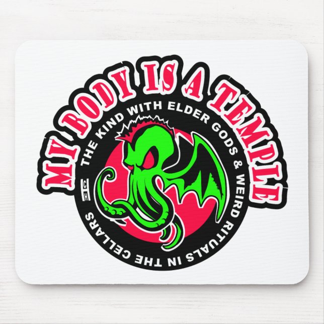 MY BODY IS A TEMPLE MOUSE PAD (Front)