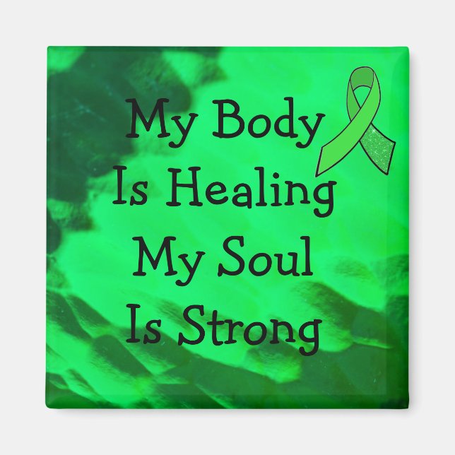My Body is Healing, Lyme Disease Affirmation Magnet (Front)