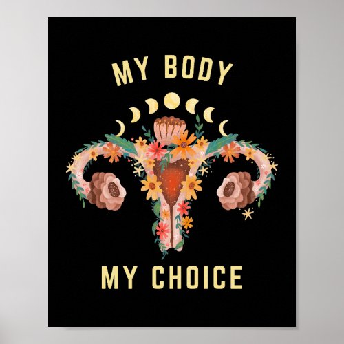 My Body My Choice Feminist Poster