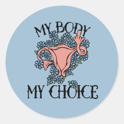 My Body My Choice Feminist Pro_choice              Classic Round Sticker