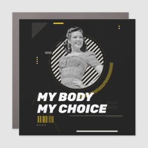 My Body My Choice Retro Women' Rights Illustration Car Magnet
