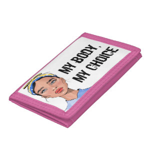 My Body My Choice Womens Rights T-Shirt Trucker Ha Tri-fold Wallet