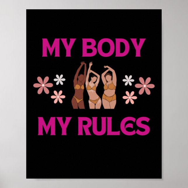 My Body My Rules Sticker  Poster (Front)