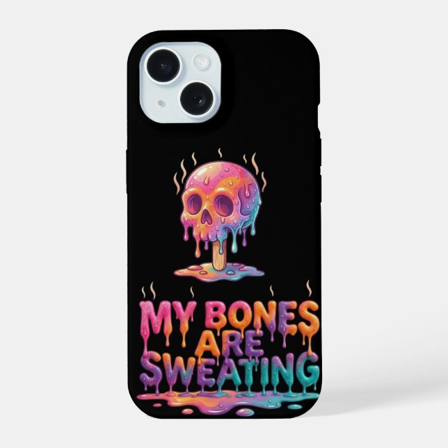 My Bones Are Sweating – Melting Popsicle Skull Iphone Case (Back)