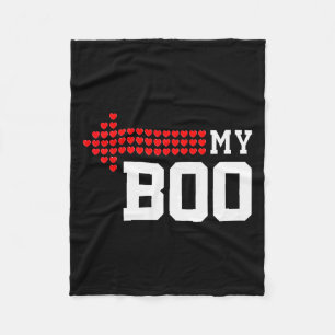My Boo & My Bae Valentines Day Cute Couple Mat Fleece Blanket