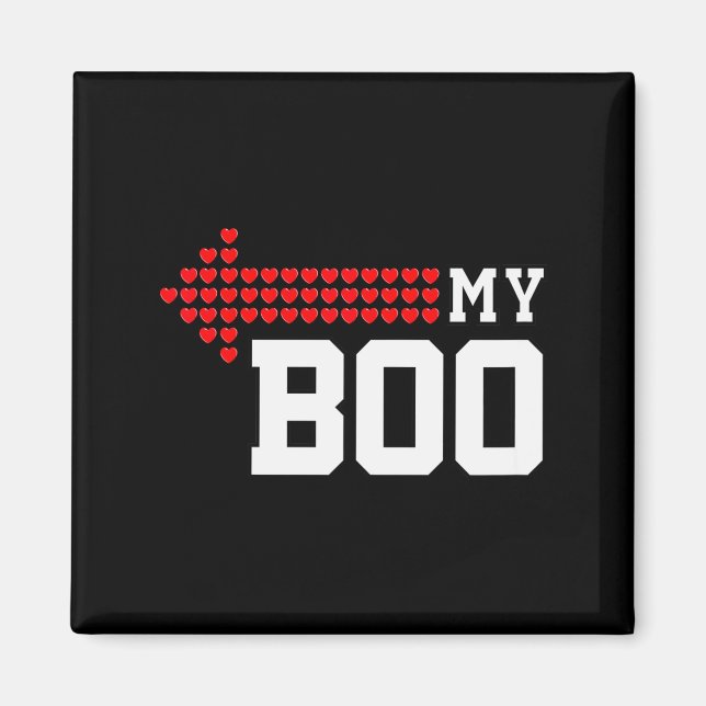 My Boo &amp; My Bae Valentines Day Cute Couple Mat Magnet (Front)