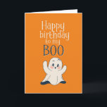 My Boo Cute Halloween Ghost Pun Funny Birthday Card<br><div class="desc">Funny and cute birthday card for those who love puns and humor. Perfect way to wish your friends and family happy birthday.  Visit our store for more birthday card collection. You'll find something cool,  humorous and sometimes sarcastic birthday cards for your special someone.</div>