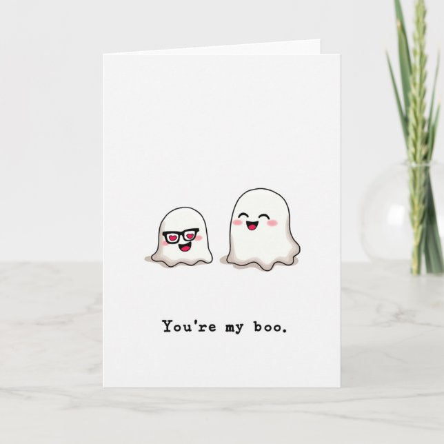 My Boo Ghost Love Card (Front)