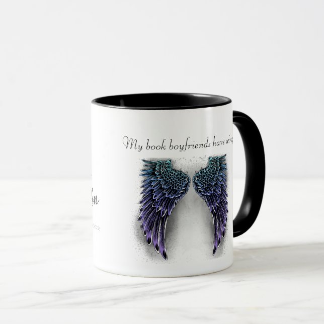 My book boyfriends have wings coffee mug. mug (Front Right)