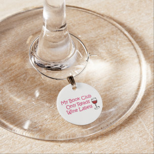 My Book Club Only Reads Wine Labels Charm