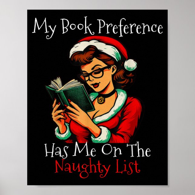 My Book Preference Has Me On The Naughty List Chri Poster (Front)