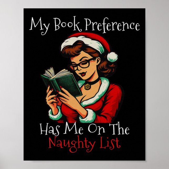 My Book Preference Has Me On The Naughty List Chri Poster (Front)
