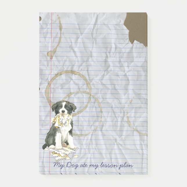 My Border Collie Ate my Lesson Plan Post-it Notes (Front)