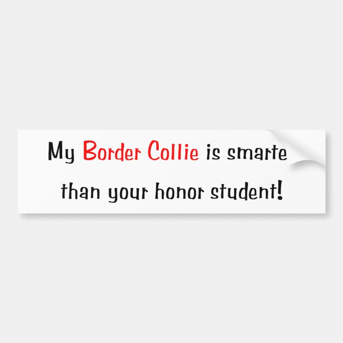 My Border Collie is smarterBumper Sticker