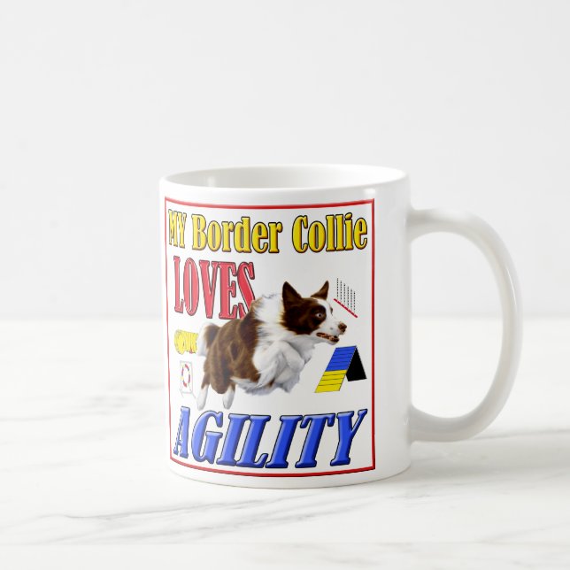 My Border Collie Loves Agility mug (Right)