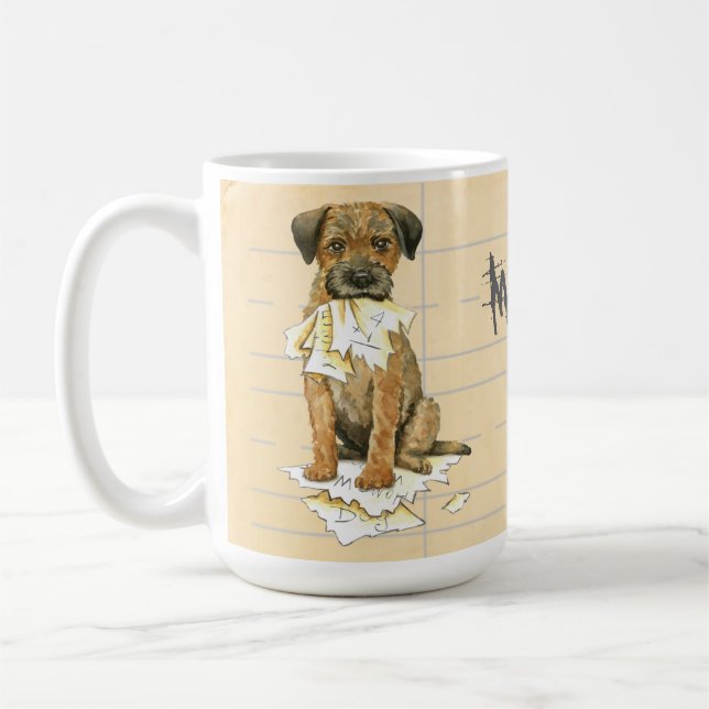 My Border Terrier Ate My Homework Coffee Mug (Left)