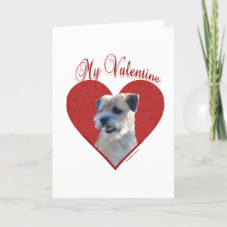 My Border Terrier Valentine Holiday Card