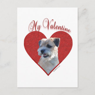 My Border Terrier Valentine Holiday Postcard