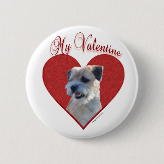 My Borer Terrier Valentine Pinback Button